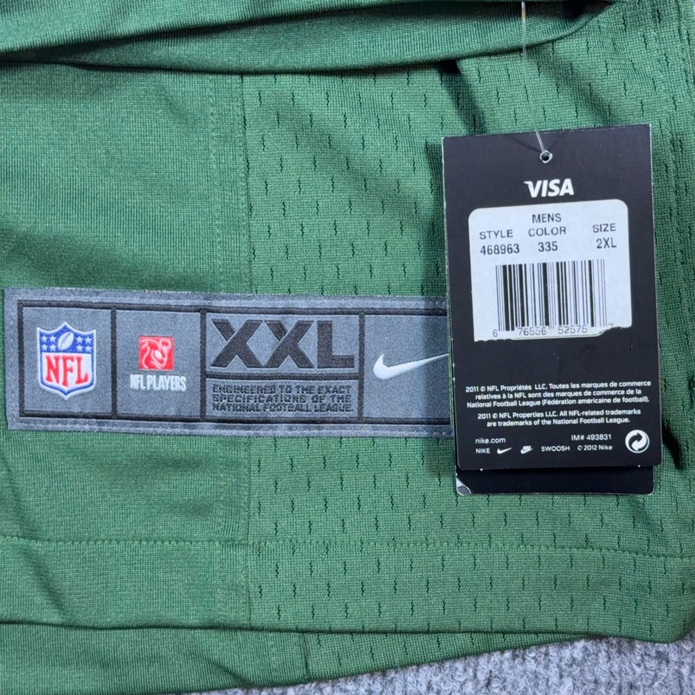 Nike NFL New‎ York Jets Tim Tebow 15 Jersey Mens XXL Green White NWT - Picture 7 of 8